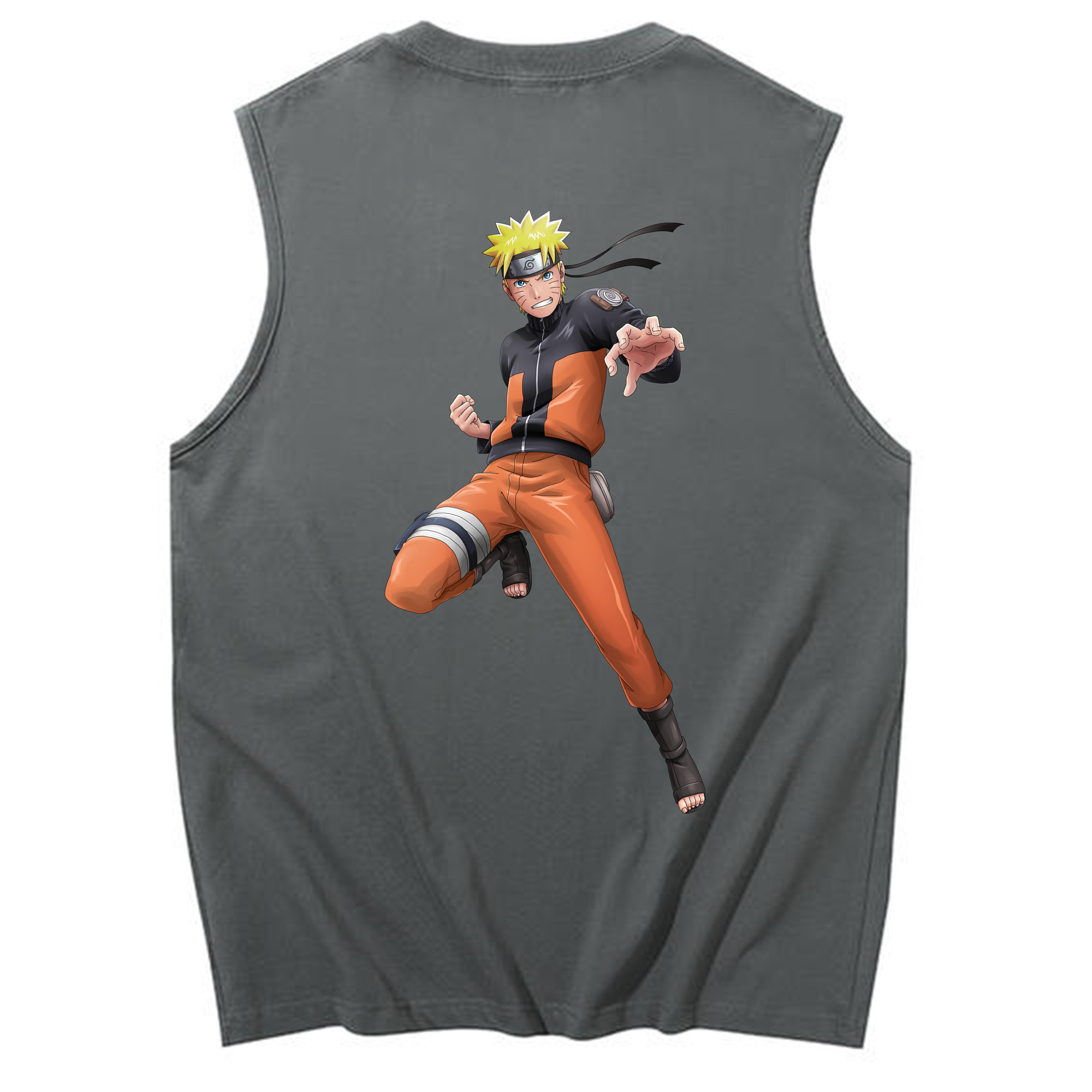 （画像用） NARUTO -ナルト- うずまき ナルト Uzumaki Naruto コットン100％タンクトップ（背面プリント）